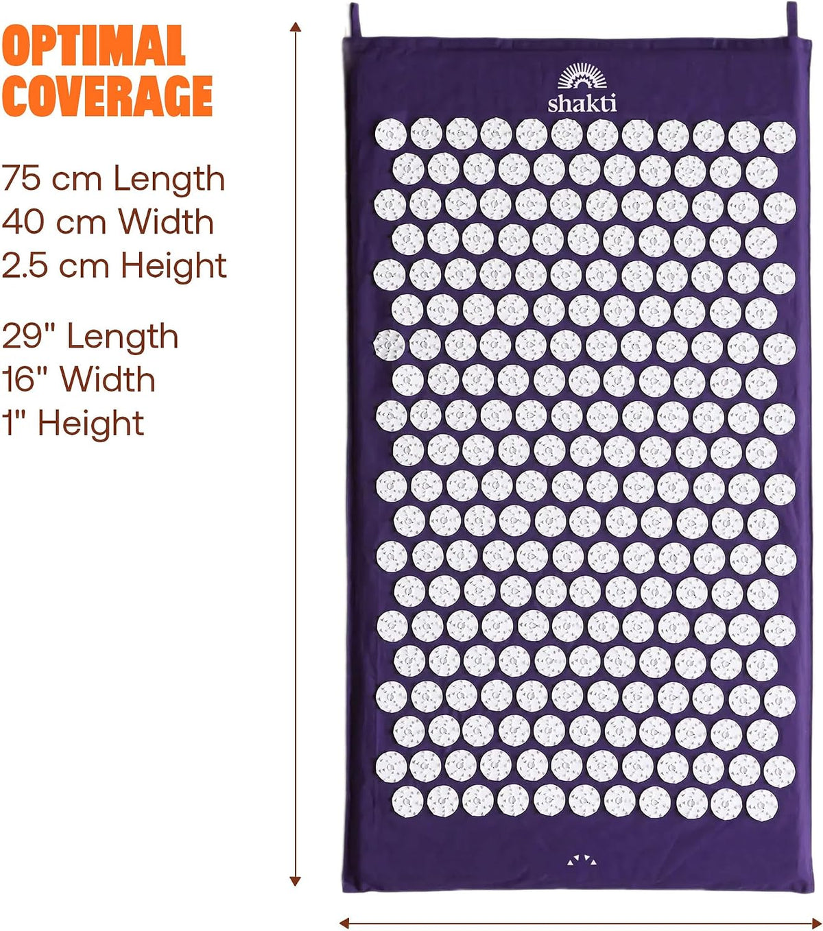 Acupressure Mat for Tension Release, Classic Level 2 Black
