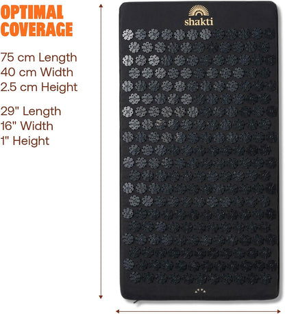Acupressure Mat for Tension Release, Classic Level 2 Black