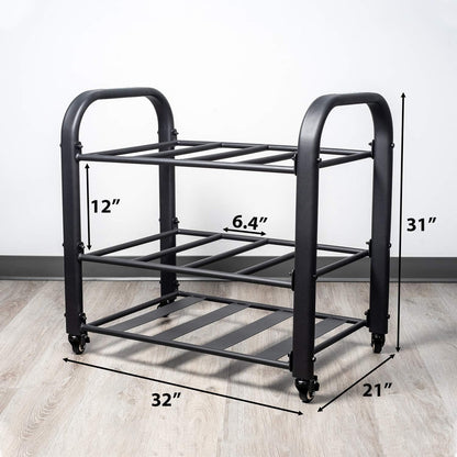 Yoga Mat Storage Rack – Storage Cart for Yoga Mats, Foam Rollers & Mobility Equipment. Perfect for Yoga Studio or Commercial Gym.