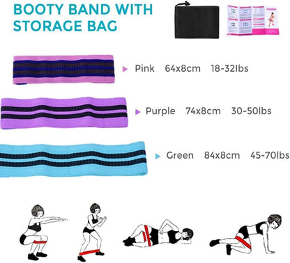 Home Workouts Better Pilates Essentials Kits Equipments Sets Accessories Magic Ring Booty Bands Glutes Yoga Ball 25cm Figure 8 Resistance Yoga Bands for Stretching 8 Pcs