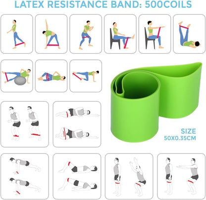 Home Workouts Better Pilates Essentials Kits Equipments Sets Accessories Magic Ring Booty Bands Glutes Yoga Ball 25cm Figure 8 Resistance Yoga Bands for Stretching 8 Pcs