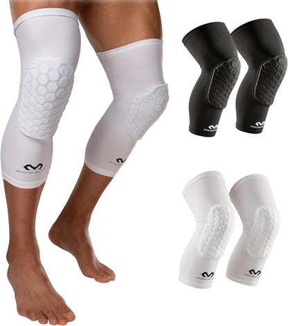 Knee Compression Sleeves: McDavid Hex Knee Pads Compression Leg Sleeve for Basketball, Volleyball, Weightlifting, and More - Pair of Sleeves