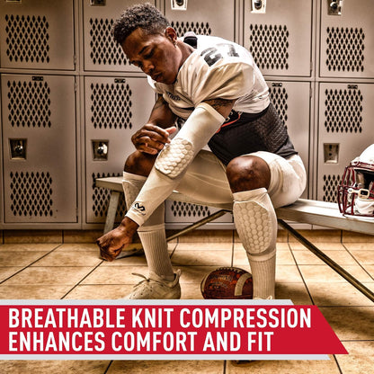 Knee Compression Sleeves: McDavid Hex Knee Pads Compression Leg Sleeve for Basketball, Volleyball, Weightlifting, and More - Pair of Sleeves