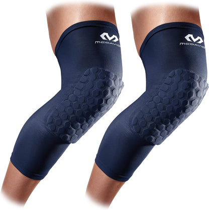 Knee Compression Sleeves: McDavid Hex Knee Pads Compression Leg Sleeve for Basketball, Volleyball, Weightlifting, and More - Pair of Sleeves