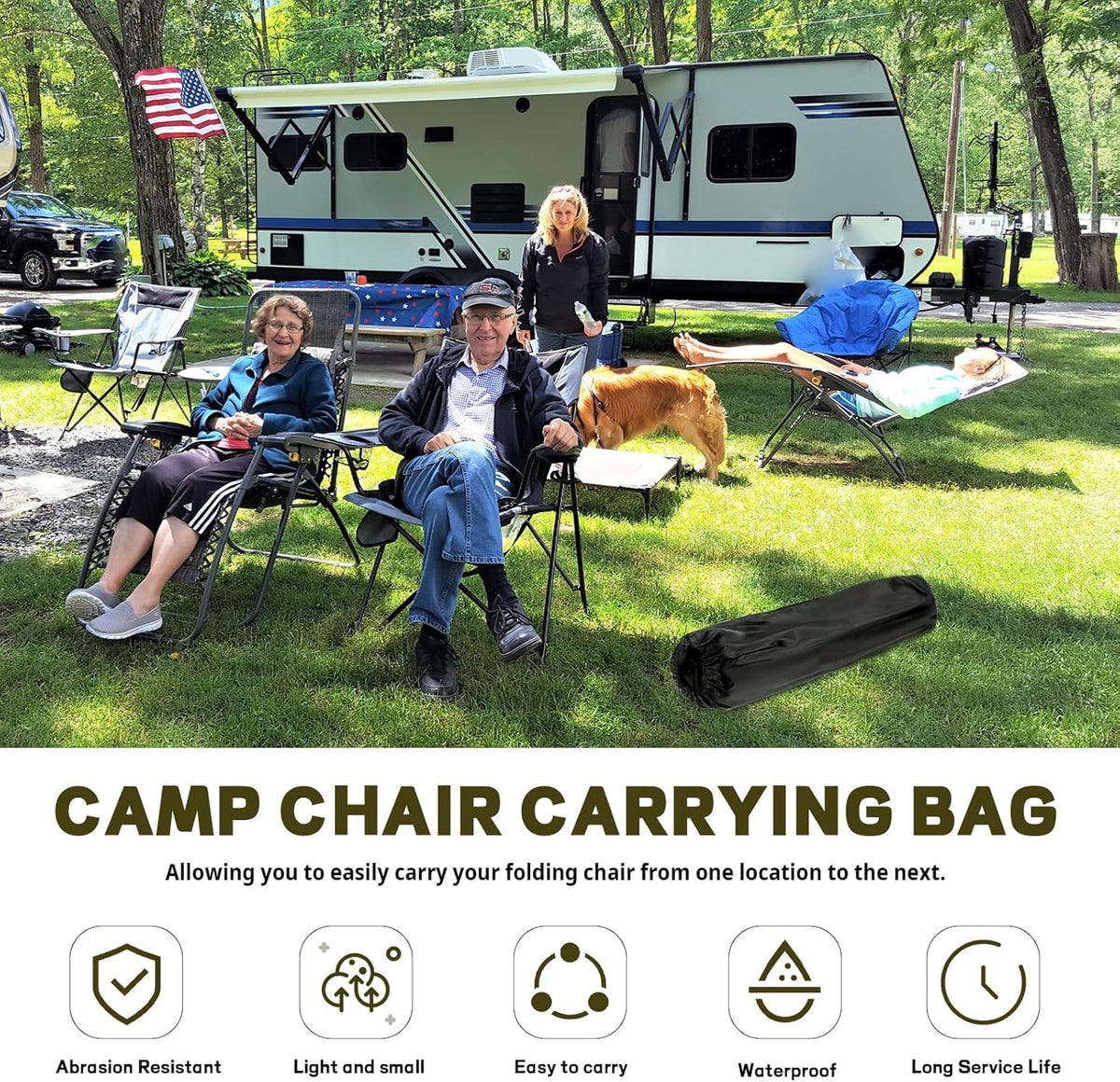 Camping Folding Chair Carry Bag Fits Coleman, Camp Cover Replacement Bags