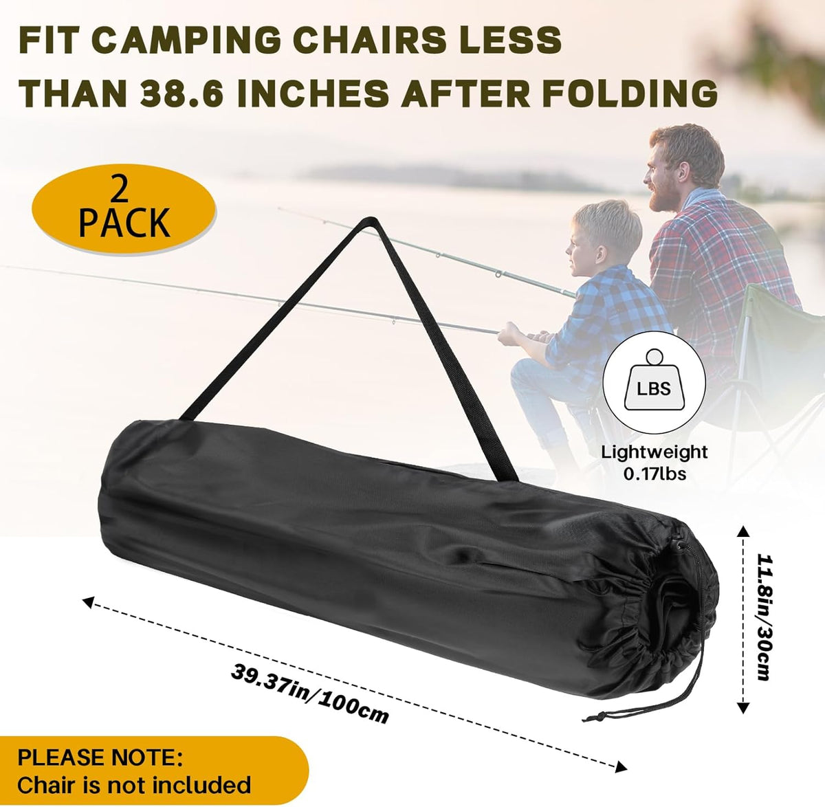 Camping Folding Chair Carry Bag Fits Coleman, Camp Cover Replacement Bags