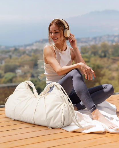 Gym Bag for Women, Sports Duffel Bag,Weekender Travel Bag with Wet Pocket, Water Resistant Sports Gym Tote Bags with Hidden Yoga Mat Holder