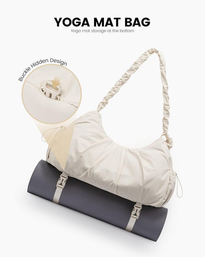 Gym Bag for Women, Sports Duffel Bag,Weekender Travel Bag with Wet Pocket, Water Resistant Sports Gym Tote Bags with Hidden Yoga Mat Holder