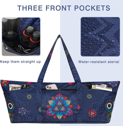 Yoga Mat Bag Yoga Mat Carrier with Shoes Compartment & Wet Pocket Pilates Bag with Zipper Pockets & Yoga Mat Holder Strap Yoga Bags and Carriers Fits All Your Stuff
