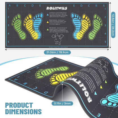 31.5'' X 13.8'' Anti-Slip Squat Mat with Foot Position Guides, Professional-Grade Exercise Mat Perfect for Squats, Leg Training and Lunges, Enhancing Muscle Activation, Versatility and Safety for Home Fitness Enthusiasts