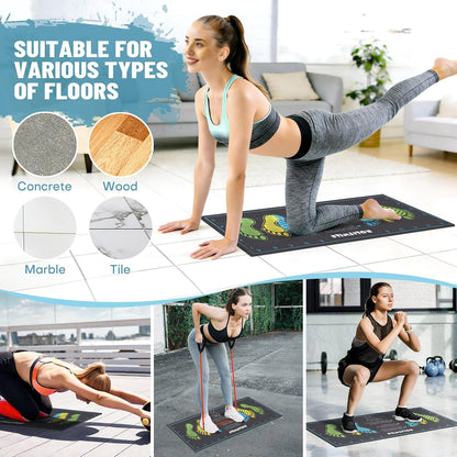 31.5'' X 13.8'' Anti-Slip Squat Mat with Foot Position Guides, Professional-Grade Exercise Mat Perfect for Squats, Leg Training and Lunges, Enhancing Muscle Activation, Versatility and Safety for Home Fitness Enthusiasts