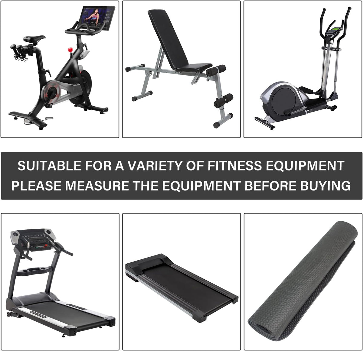 Bike Mat,Treadmill Mat,Compatible for Elliptical,Exercise Bikes, Stationary Cycles,Spin Bike,Under Exercise Bike Trainer Pad for Indoor Stationary Gym Fitness Equipment Hardwood Floor Protector
