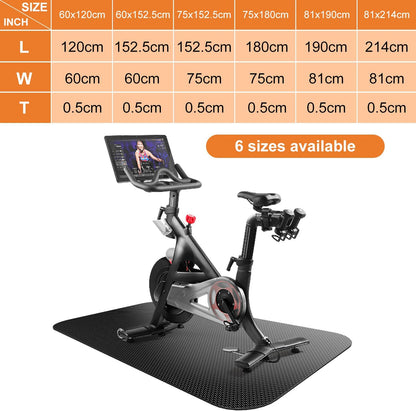 Bike Mat,Treadmill Mat,Compatible for Elliptical,Exercise Bikes, Stationary Cycles,Spin Bike,Under Exercise Bike Trainer Pad for Indoor Stationary Gym Fitness Equipment Hardwood Floor Protector