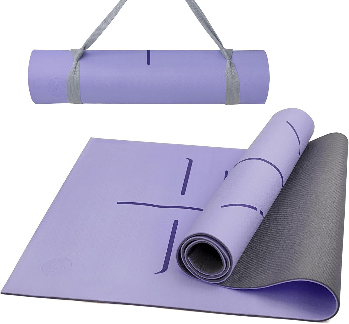 Yoga Mat 8mm Thick - Non Slip Workout Mat, 72"x 26"x 0.31" Large Exercise Mat with Alignment Mark, Anti-Tear Exercise & Fitness Mat for Yoga, Pilates & Floor Workouts, Carry Strap Included