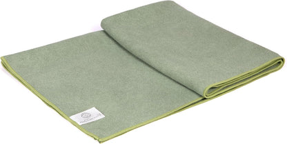 Yoga Mat Towel - Double Sided Microfiber Yoga Towel - Sweat Absorbent Non Slip Hot Yoga Towel - Lightweight, Quick Drying Pilates Mat Towel - 73" x 26", Sage