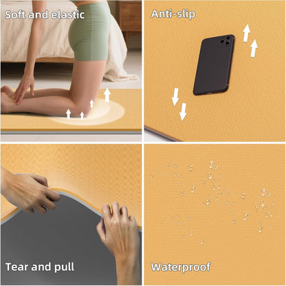 Extra Wide Yoga Mat 76"x40"x10mm TPE Non-Slip Fitness Exercise Mat