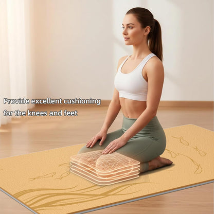 Extra Wide Yoga Mat 76"x40"x10mm TPE Non-Slip Fitness Exercise Mat