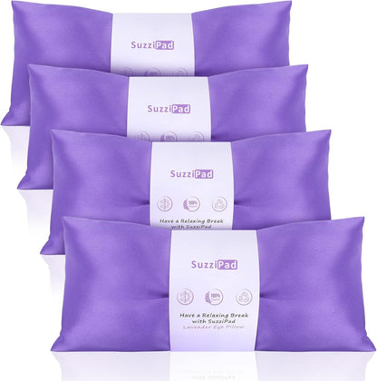 Hot & Cold Lavender Eye Pillows for Relaxing, Purple, 4 Packs