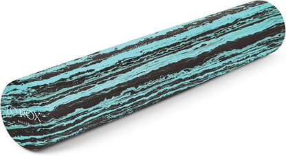 Lo Rox Foam Roller – Moderately Firm Density, Round, Teal, 36" x 6"