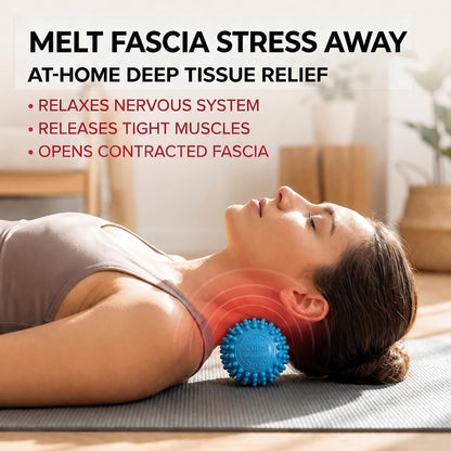 Heatable Deep Tissue Massage Ball - acuBall Trigger Point Massage Therapy for Myofascial and Stress Release and Exercise - Effective Back Massager Ball for Targeted Pain Relief