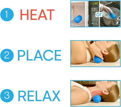 Heatable Deep Tissue Massage Ball - acuBall Trigger Point Massage Therapy for Myofascial and Stress Release and Exercise - Effective Back Massager Ball for Targeted Pain Relief
