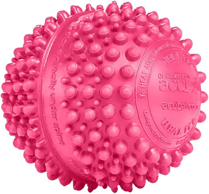 Heatable Deep Tissue Massage Ball - acuBall Trigger Point Massage Therapy for Myofascial and Stress Release and Exercise - Effective Back Massager Ball for Targeted Pain Relief