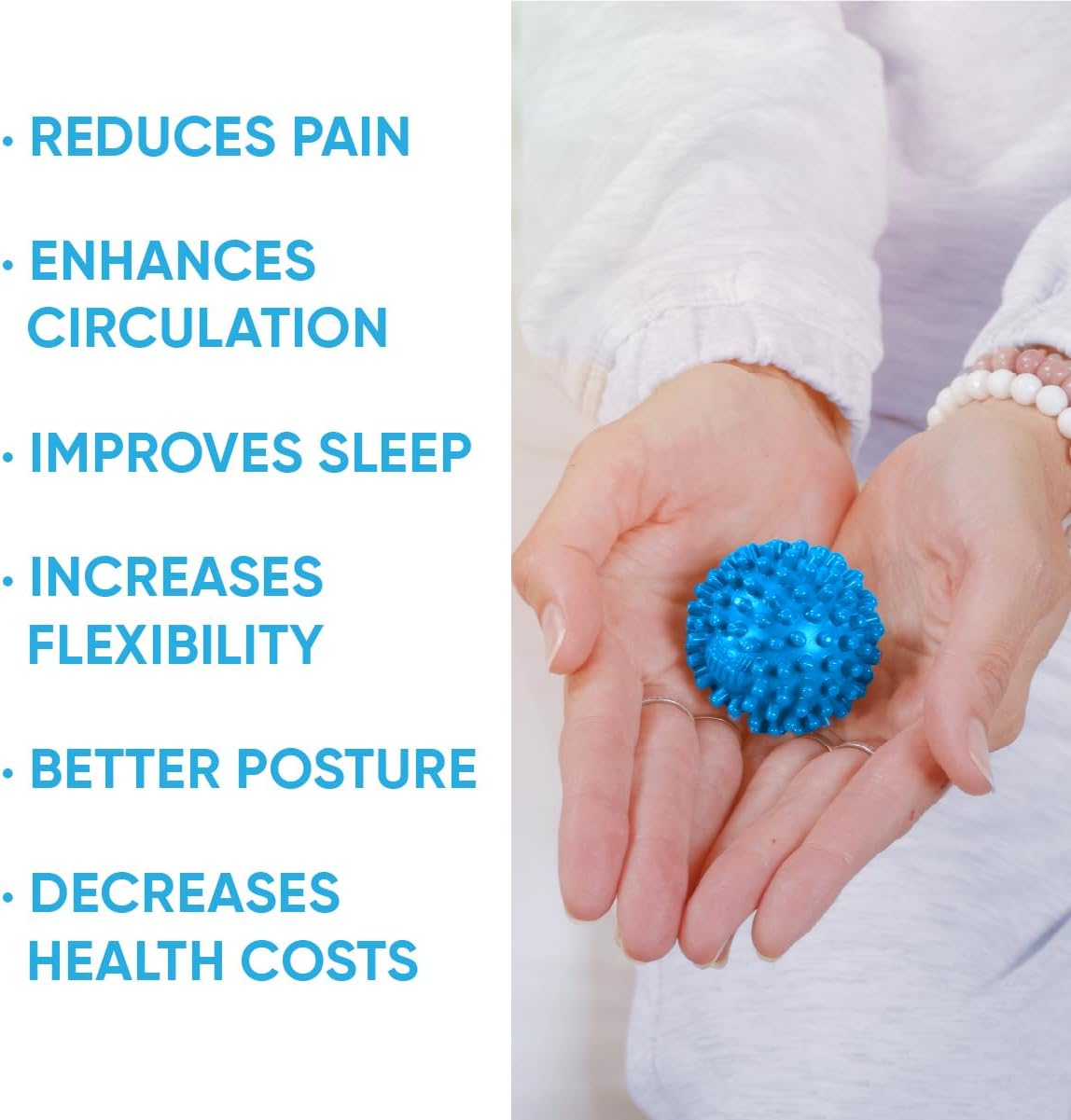 Heatable Deep Tissue Massage Ball - acuBall Trigger Point Massage Therapy for Myofascial and Stress Release and Exercise - Effective Back Massager Ball for Targeted Pain Relief