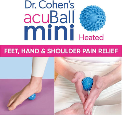 Heatable Deep Tissue Massage Ball - acuBall Trigger Point Massage Therapy for Myofascial and Stress Release and Exercise - Effective Back Massager Ball for Targeted Pain Relief