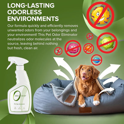 Pet Odor Eliminator Spray for Dog & Cat Urine, Carpet Deodorizer