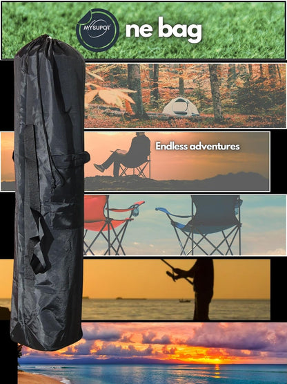 43"x9"x9" (Pink, L) Replacement Bag for Folding Camping Chair, Camp Chairs, Hammock, Yoga Mat, Beach Chair, Umbrella, Tent Bag 420D Oxford Polyester Fabric w/Side Pockets