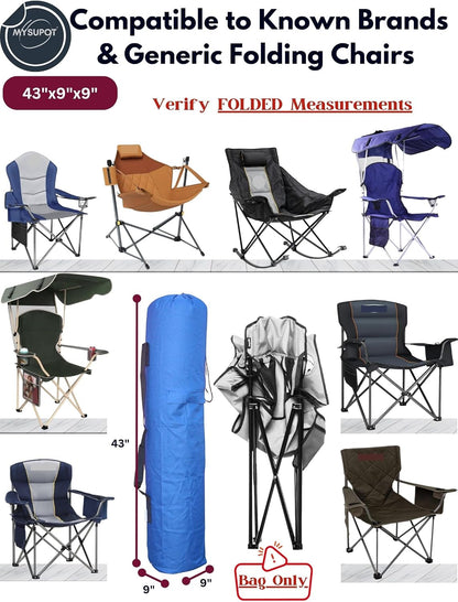 43"x9"x9" (Pink, L) Replacement Bag for Folding Camping Chair, Camp Chairs, Hammock, Yoga Mat, Beach Chair, Umbrella, Tent Bag 420D Oxford Polyester Fabric w/Side Pockets