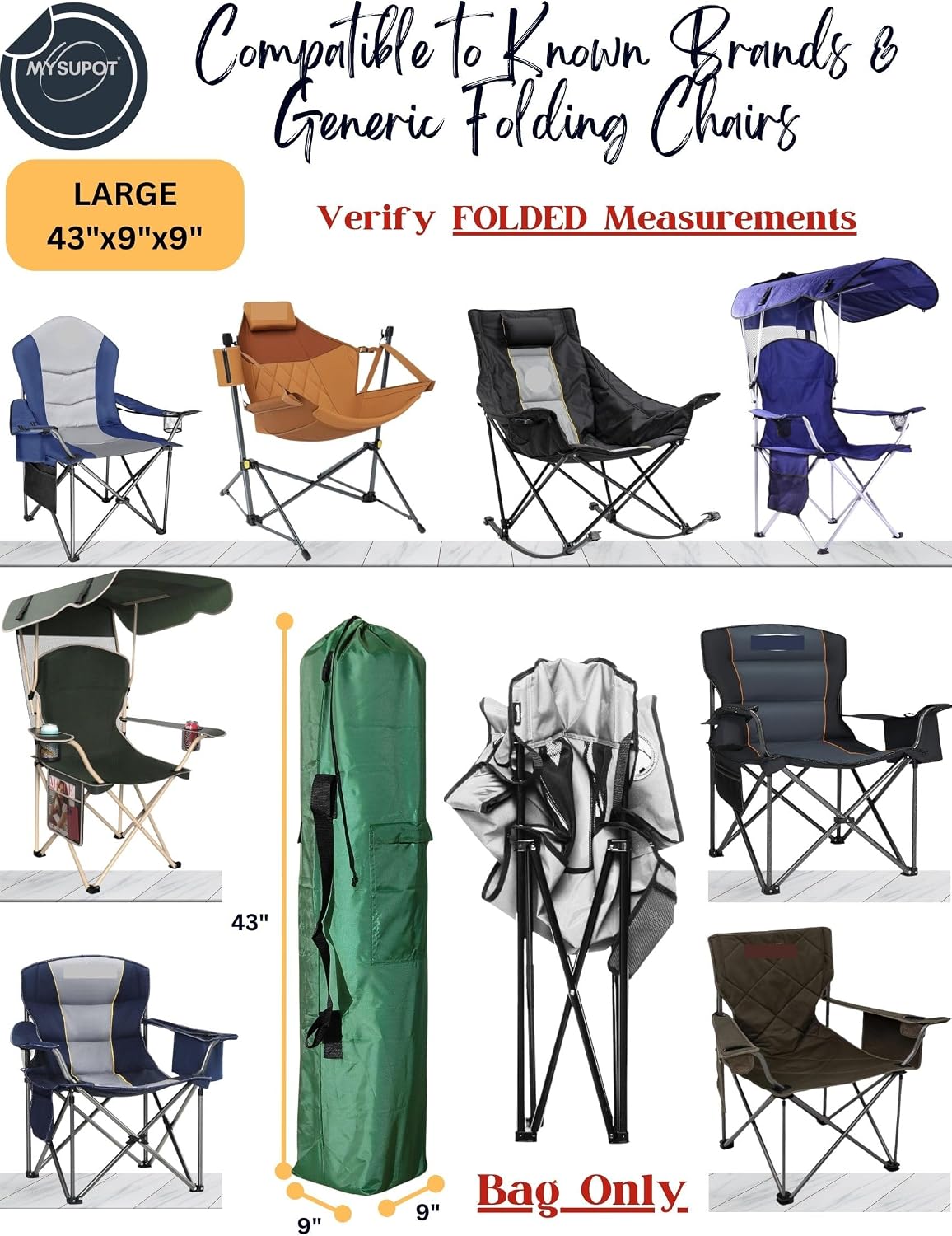 43"x9"x9" (Pink, L) Replacement Bag for Folding Camping Chair, Camp Chairs, Hammock, Yoga Mat, Beach Chair, Umbrella, Tent Bag 420D Oxford Polyester Fabric w/Side Pockets