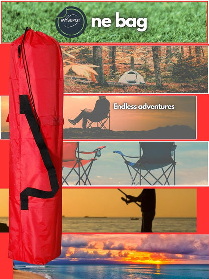 43"x9"x9" (Pink, L) Replacement Bag for Folding Camping Chair, Camp Chairs, Hammock, Yoga Mat, Beach Chair, Umbrella, Tent Bag 420D Oxford Polyester Fabric w/Side Pockets