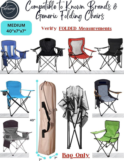 43"x9"x9" (Pink, L) Replacement Bag for Folding Camping Chair, Camp Chairs, Hammock, Yoga Mat, Beach Chair, Umbrella, Tent Bag 420D Oxford Polyester Fabric w/Side Pockets