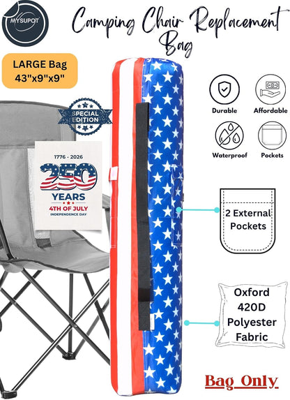 43"x9"x9" (Pink, L) Replacement Bag for Folding Camping Chair, Camp Chairs, Hammock, Yoga Mat, Beach Chair, Umbrella, Tent Bag 420D Oxford Polyester Fabric w/Side Pockets