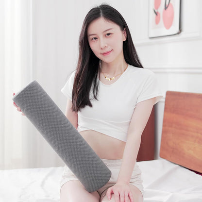 2 Pack Round Massage Table Bolster Pillow Pad, Bolster Pillow, Round Pillows, Suitable for Earthlite Massage Table (Grey, 7.8''x19.6'')