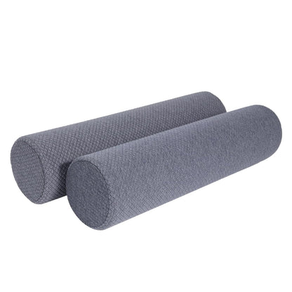 2 Pack Round Massage Table Bolster Pillow Pad, Bolster Pillow, Round Pillows, Suitable for Earthlite Massage Table (Grey, 7.8''x19.6'')