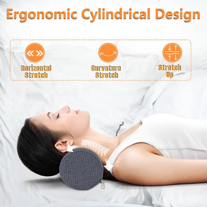 2 Pack Round Massage Table Bolster Pillow Pad, Bolster Pillow, Round Pillows, Suitable for Earthlite Massage Table (Grey, 7.8''x19.6'')