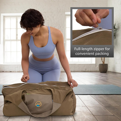Yoga Bags and Carriers Fits All Your Stuff, Extra Large Yoga Mat Bag Full Zip Yoga Mat Bag with 3 Zipper pockets