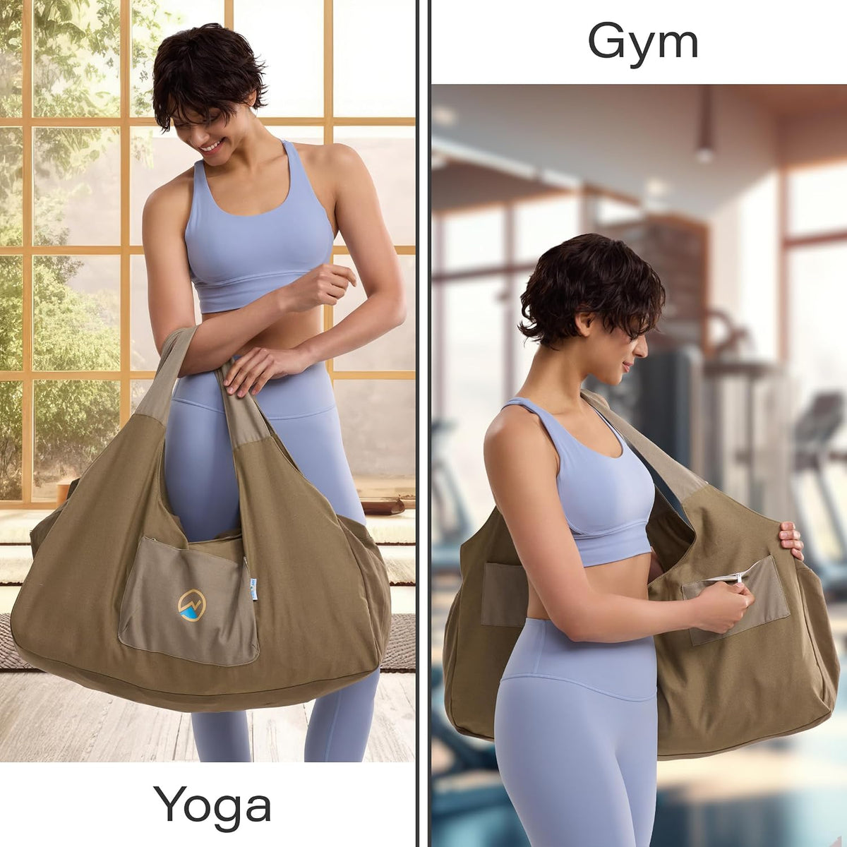 Yoga Bags and Carriers Fits All Your Stuff, Extra Large Yoga Mat Bag Full Zip Yoga Mat Bag with 3 Zipper pockets