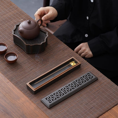 CEREMONY Incense Holder for Sticks，Ceramic Insence-Stick Holder Ash Catcher，Incense Holder Timkburner for Meditation Yoga Spa Room Decor