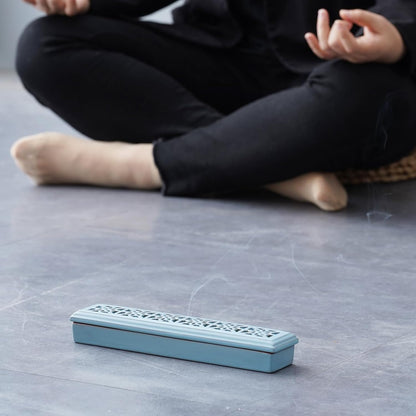CEREMONY Incense Holder for Sticks，Ceramic Insence-Stick Holder Ash Catcher，Incense Holder Timkburner for Meditation Yoga Spa Room Decor