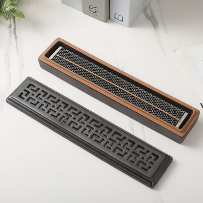 CEREMONY Incense Holder for Sticks，Ceramic Insence-Stick Holder Ash Catcher，Incense Holder Timkburner for Meditation Yoga Spa Room Decor