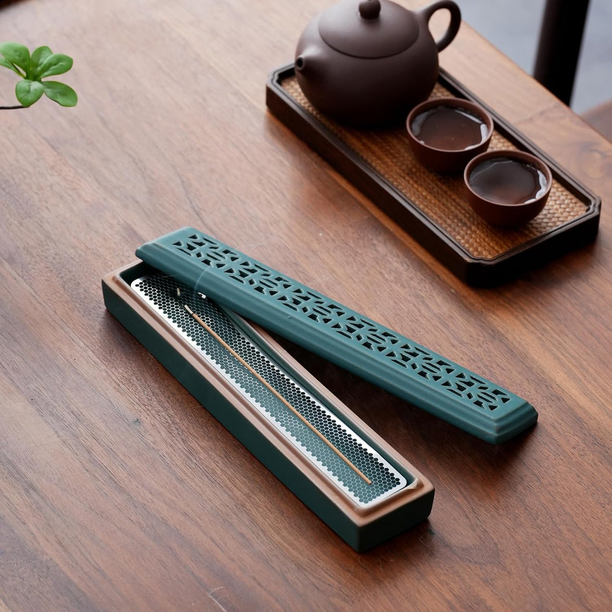 CEREMONY Incense Holder for Sticks，Ceramic Insence-Stick Holder Ash Catcher，Incense Holder Timkburner for Meditation Yoga Spa Room Decor
