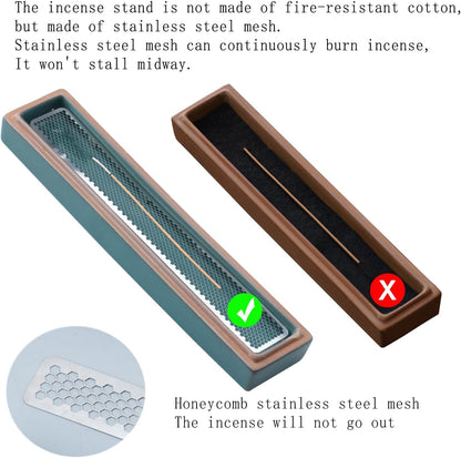 CEREMONY Incense Holder for Sticks，Ceramic Insence-Stick Holder Ash Catcher，Incense Holder Timkburner for Meditation Yoga Spa Room Decor