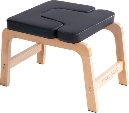 Beech Wood Headstand Yoga Chair Inverted Bench for Inversions and Relaxation,Correct Posture, Build Strength and Flexibility,Fat Burning and Balance Training