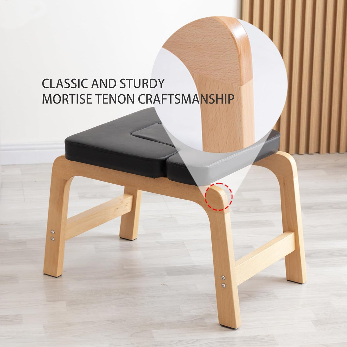 Beech Wood Headstand Yoga Chair Inverted Bench for Inversions and Relaxation,Correct Posture, Build Strength and Flexibility,Fat Burning and Balance Training