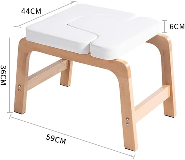 Beech Wood Headstand Yoga Chair Inverted Bench for Inversions and Relaxation,Correct Posture, Build Strength and Flexibility,Fat Burning and Balance Training