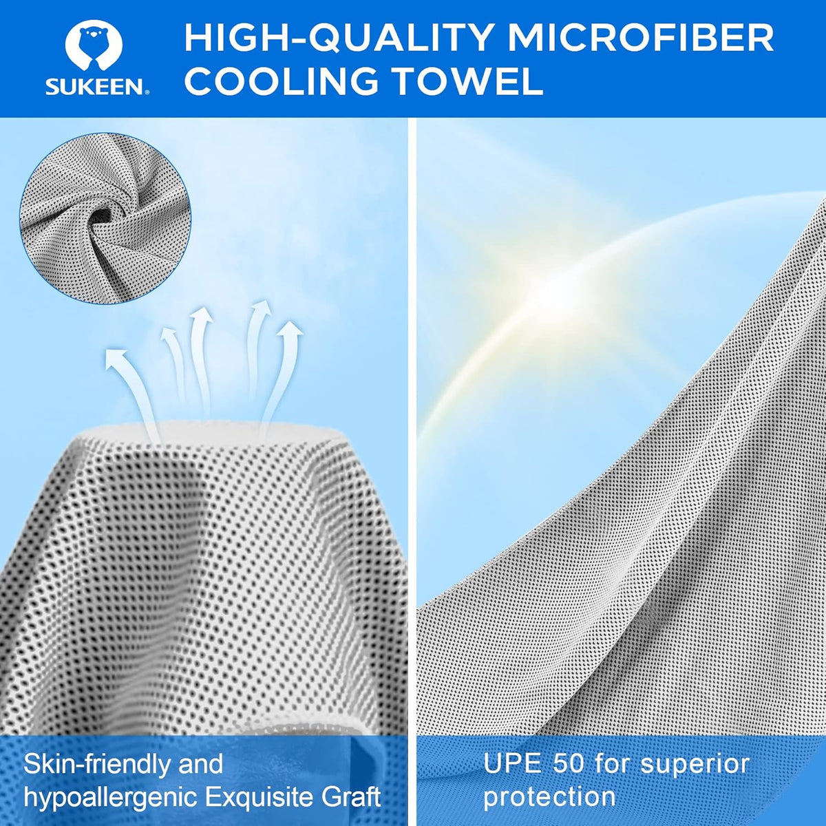 4 Pack Cooling Towels (40"x 12"), Cooling Neck Wraps, Soft Ice Towel