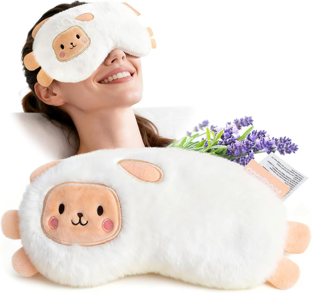Lavender Weighted Eye Pillow for Yoga Relaxation Meditation